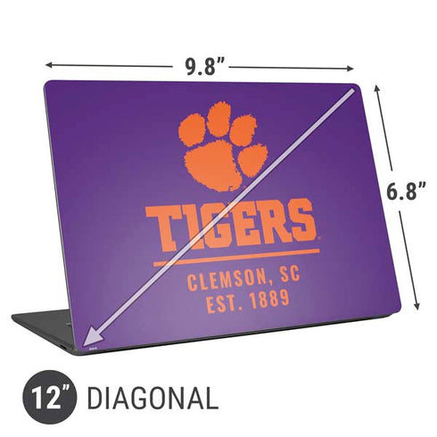 Clemson University Tigers Est 1889 Universal Laptop 12in (9.8 x 6.8in) Skin
